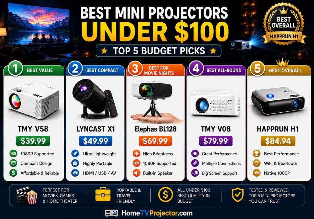 Best Mini Projectors Under $100